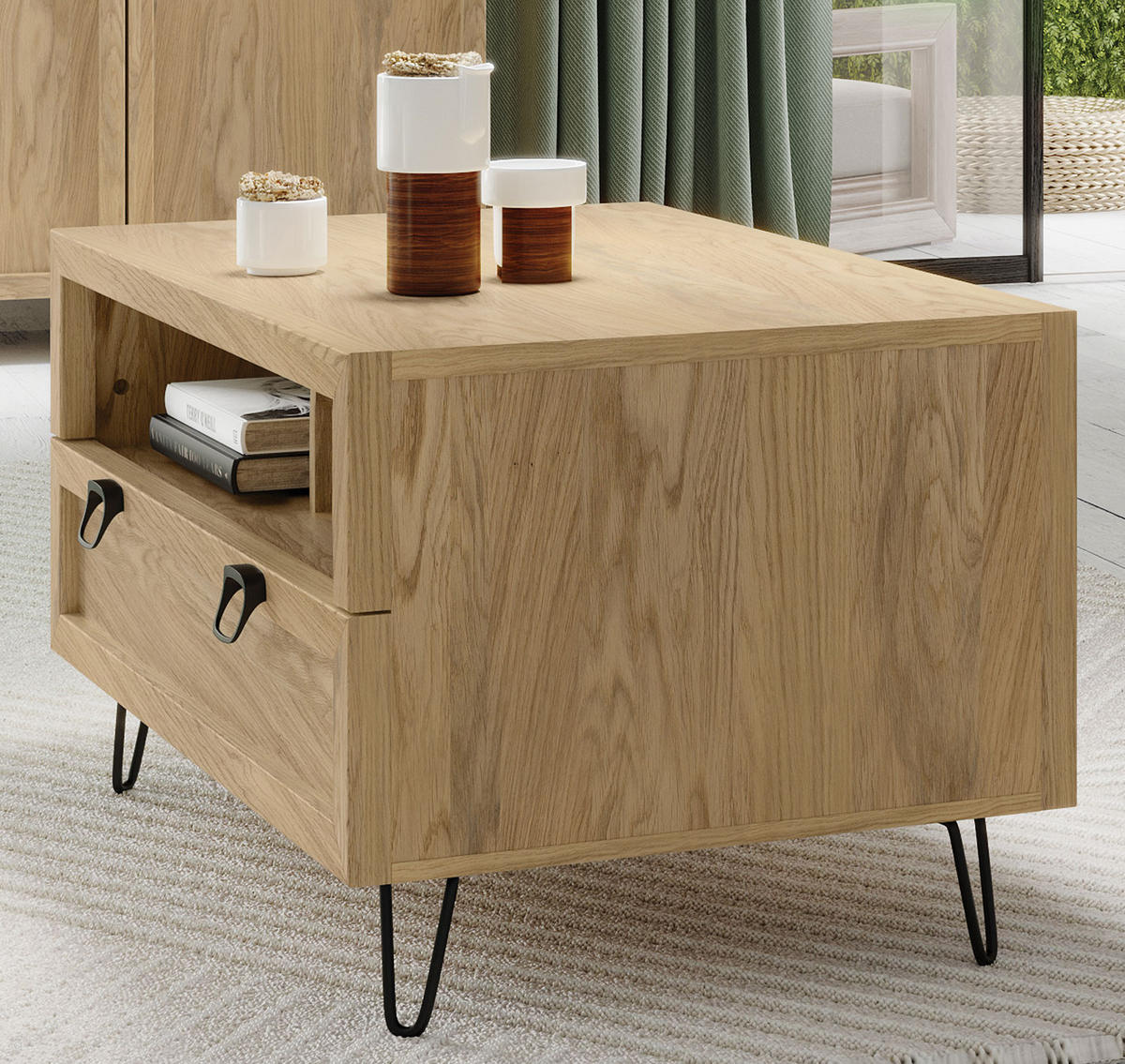 COUCHTISCH Limbo Eiche Artisan 100 / 50 / 60cm - Eiche Artisan/Braun, Holz (60/100/50cm) - Feldmann-Wohnen