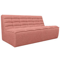 POHOVKA 2místná modulární, plyšová tkanina Pop, Růžová, LAZY - růžová, dřevo (228/76/93cm) - Kaiser Möbel