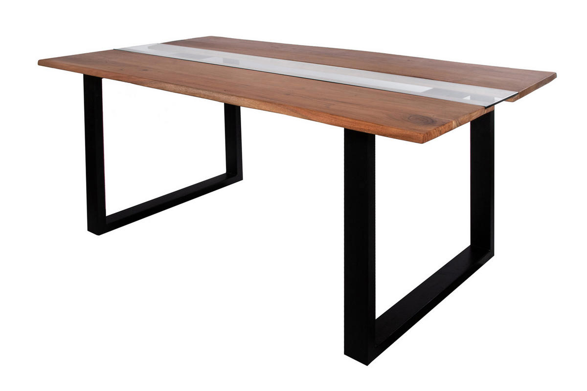 ESSTISCH KLAUS - Nussbaumfarben/Walnussfarben, Holz/Metall (90/175/77cm) - SAM