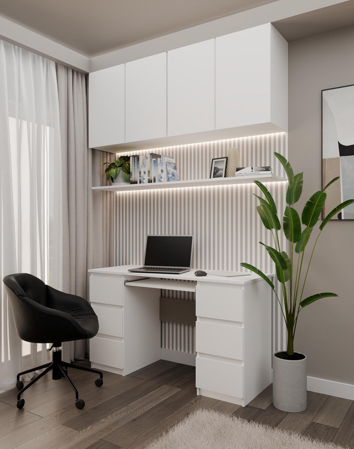 SCHREIBTISCH Weiß 130/76/51 - Weiß, Holzwerkstoff (51/130/76cm) - RAUMHIRSCH FURNITURE