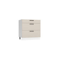 UNTERSCHRANK D80S3 - Morvex - 3 Schubladen für effiziente Organisation - Beige, Holz/Metall (80/82/52.4cm) - ROYAL24_MARKT