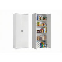 MEHRZWECKSCHRANK mit 2 Türen & 4 Einlegeböden in weiß - Weiß, Holzwerkstoff (35/184/75cm) - Home Collective