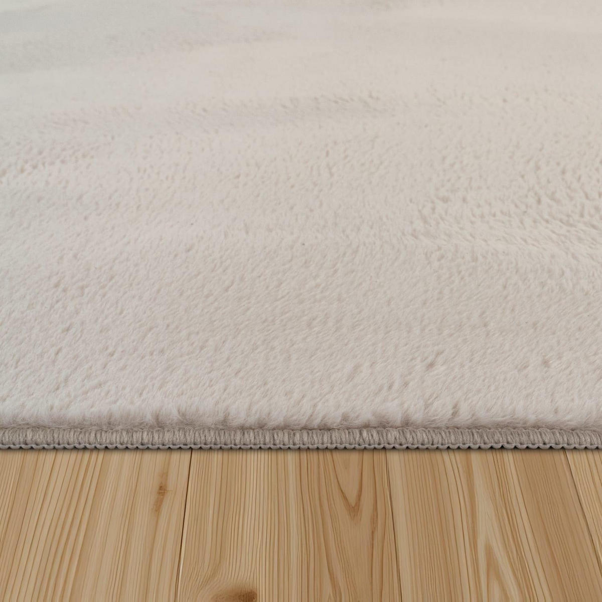 HOCHFLORTEPPICH 80/80 cm Soft 380 - Creme, Kunststoff (80/80cm) - Paco Home