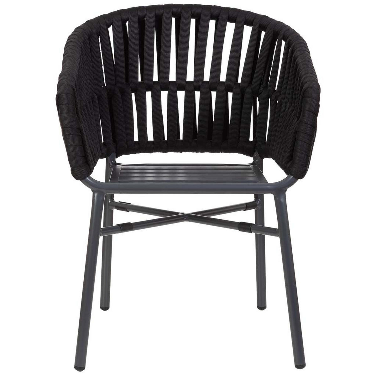 STUHL, schwarz, 58x61x77cm - Schwarz, Metall (58/77/61cm) - Wanderlust