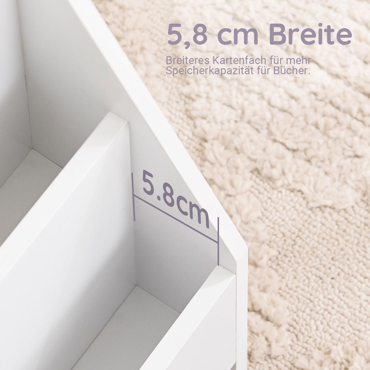 KINDER BüCHERREGAL Weiß - Weiß, Holzwerkstoff (70/60/30cm) - SoBuy