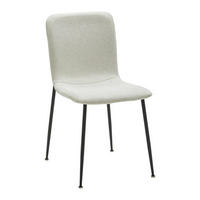 STUHL Nele Beige Leinenoptik Gepolstert - Beige, Holz (43/83/56cm) - Bessagi Home