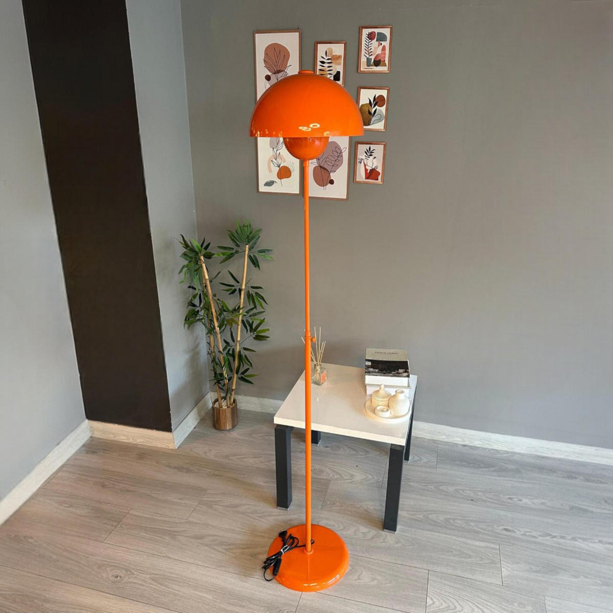 STEHLEUCHTE Umbra 170 Cm - Orange, Metall (37/37/170cm) - Bamyum