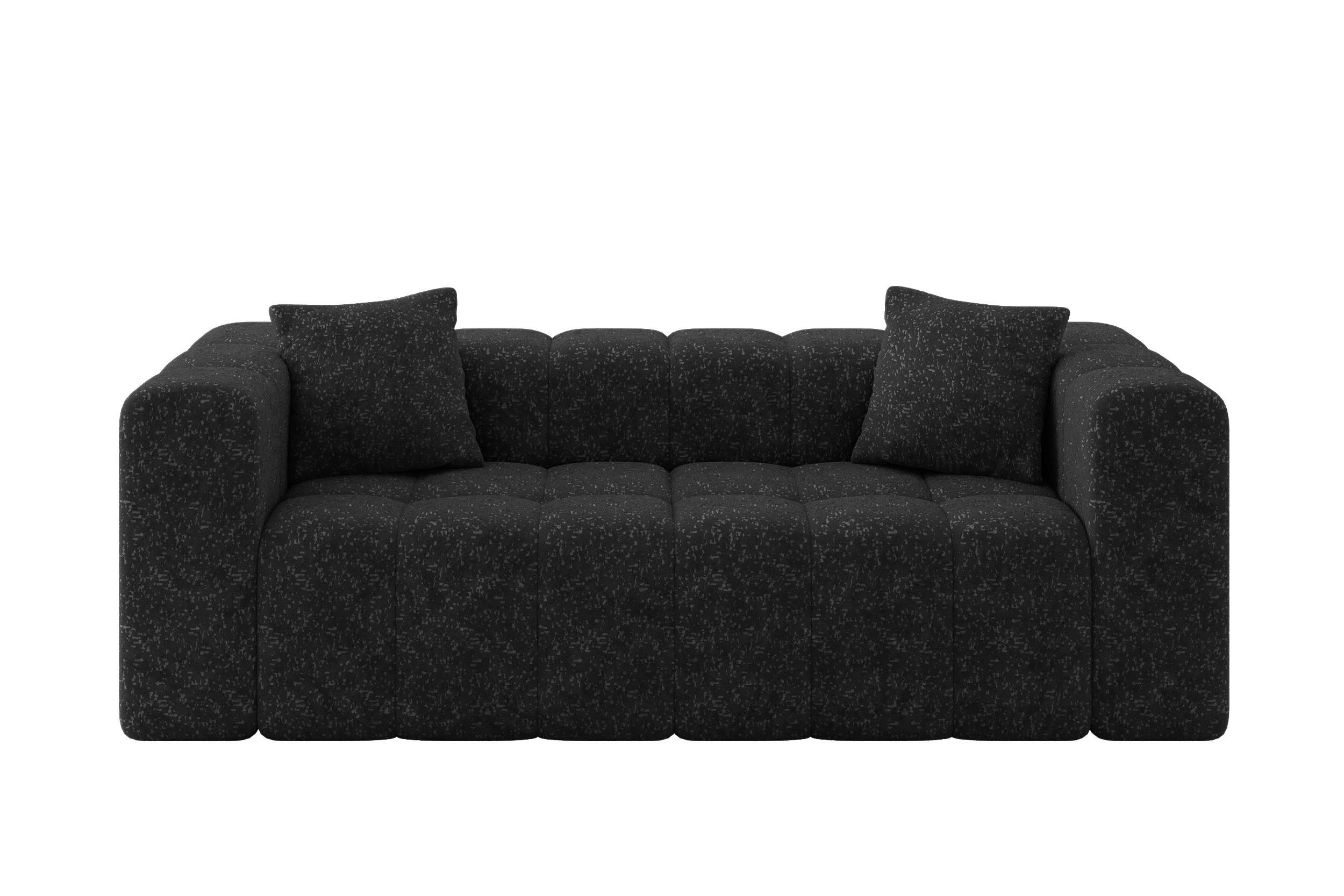 Altdecor Sofa Schwarz 232x71x90 cm