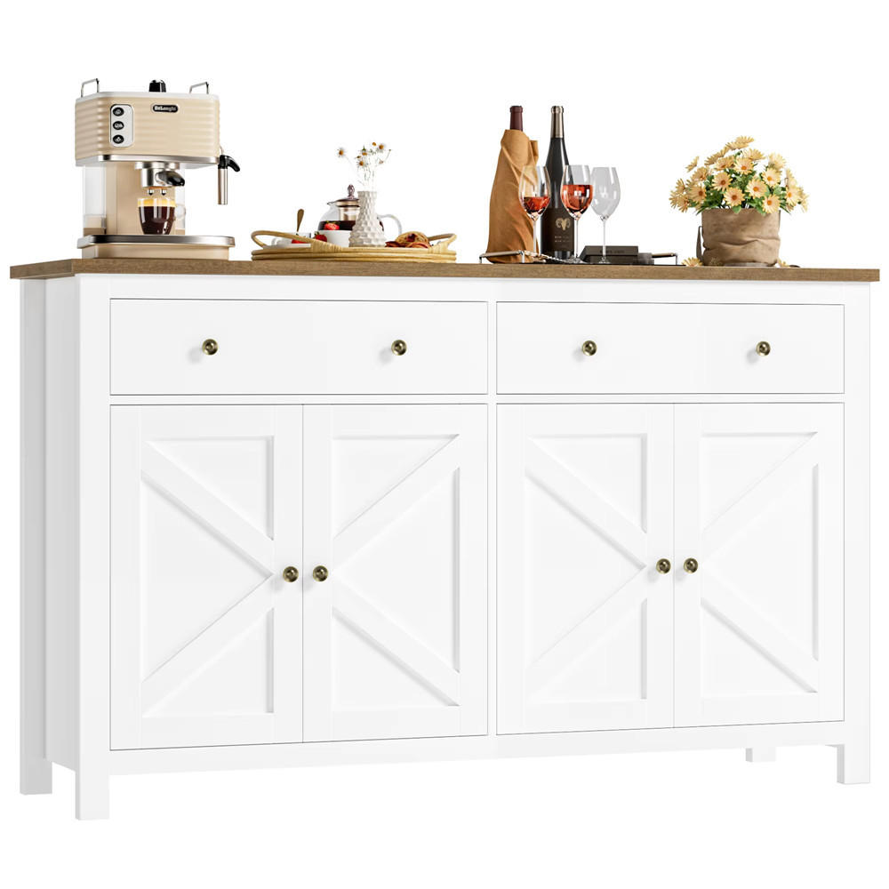 SIDEBOARD 140x89x40 cm Buffetschrank Weiß - Weiß, Holz (140/89/40cm) - Kaket