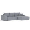 ECKSOFA TAURI mit Schlaffunktion Grau im Neve Stoff - Schwarz/Grau, Holz/Holzwerkstoff (294/185cm) - AltaBeds