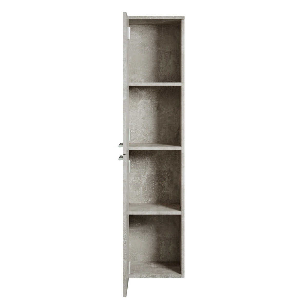 BADEZIMMERSCHRANK Saturnus mit 2 Türen Beton Grau - 35 x 35 x 130 cm - Grau, Holz (35/130/35cm) - Badplaats