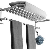 HANDTUCHHALTER ausziehbar 43-78 cm Edelstahl ohne Bohren - Silberfarben, Metall (14/8/43cm)