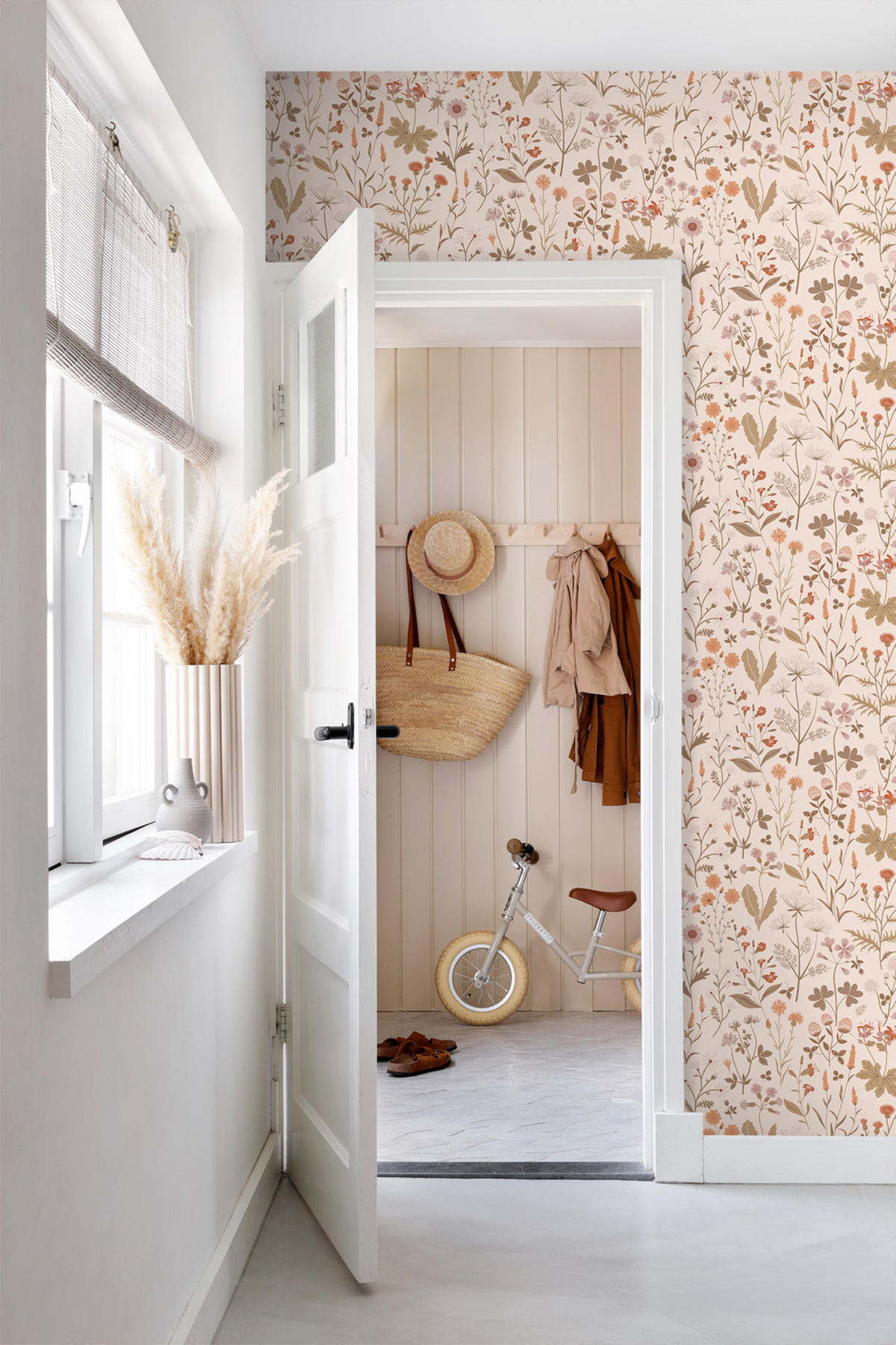 TAPETE Feldblumen 53 cm x 10.05 m - Beige, Papier (53/1000cm) - ESTAhome