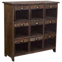 KOMMODE mit 9 Schubladen 94x35x94 cm Braun - Braun, Holz (94.5/94.5/35cm) - Wanderlust