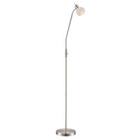 LED STEHLEUCHTE ELLIOTT Silber Metall Glas - Silberfarben, Glas (49/49/145cm) - Globo Lighting