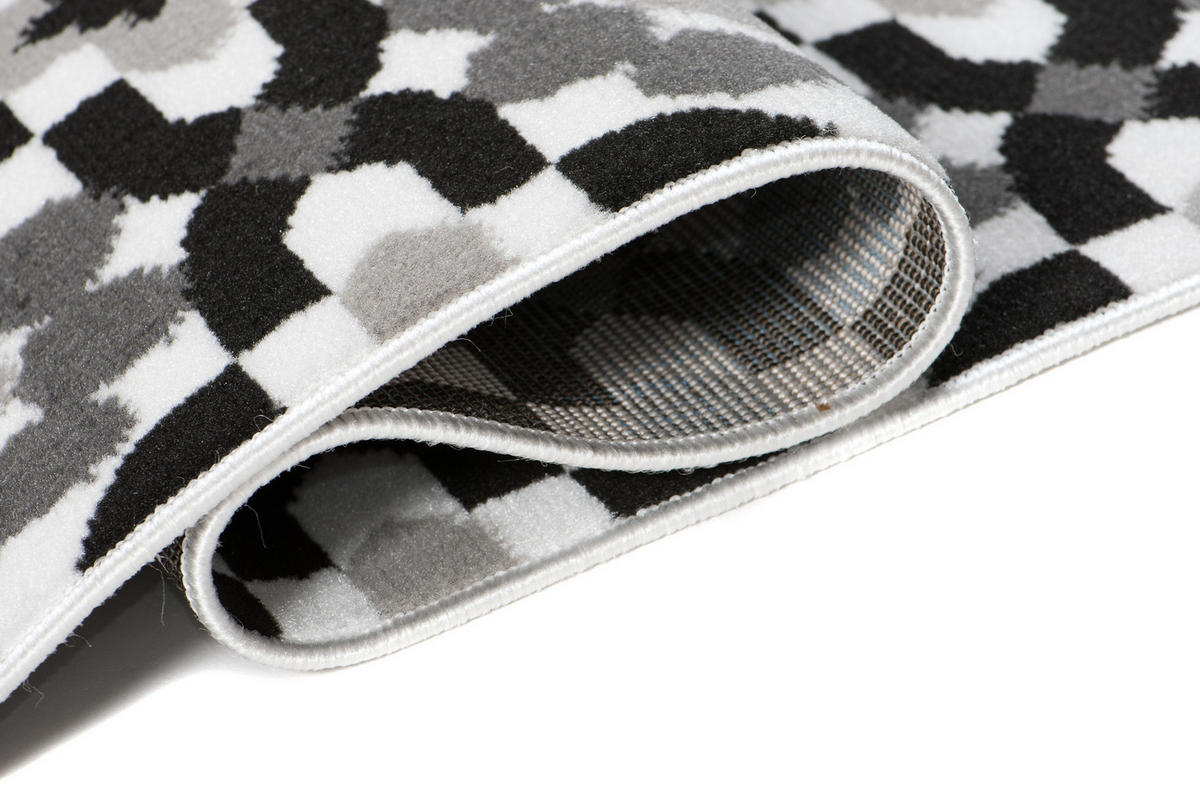 TEPPICH MAYA Grau Floral Mosaik Geometrisch 160/230 cm - Grau, Textil (160/230cm) - Tapiso