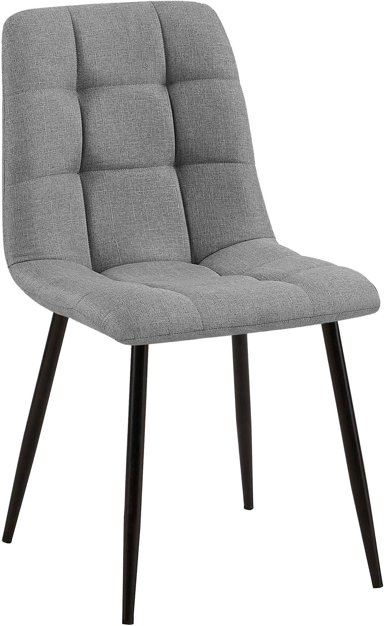 STUHL Stoff Grau - Grau, Textil/Metall (45/84/55cm) - CLP