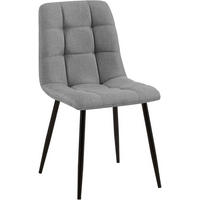 STUHL Stoff Grau - Grau, Textil/Metall (45/84/55cm) - CLP