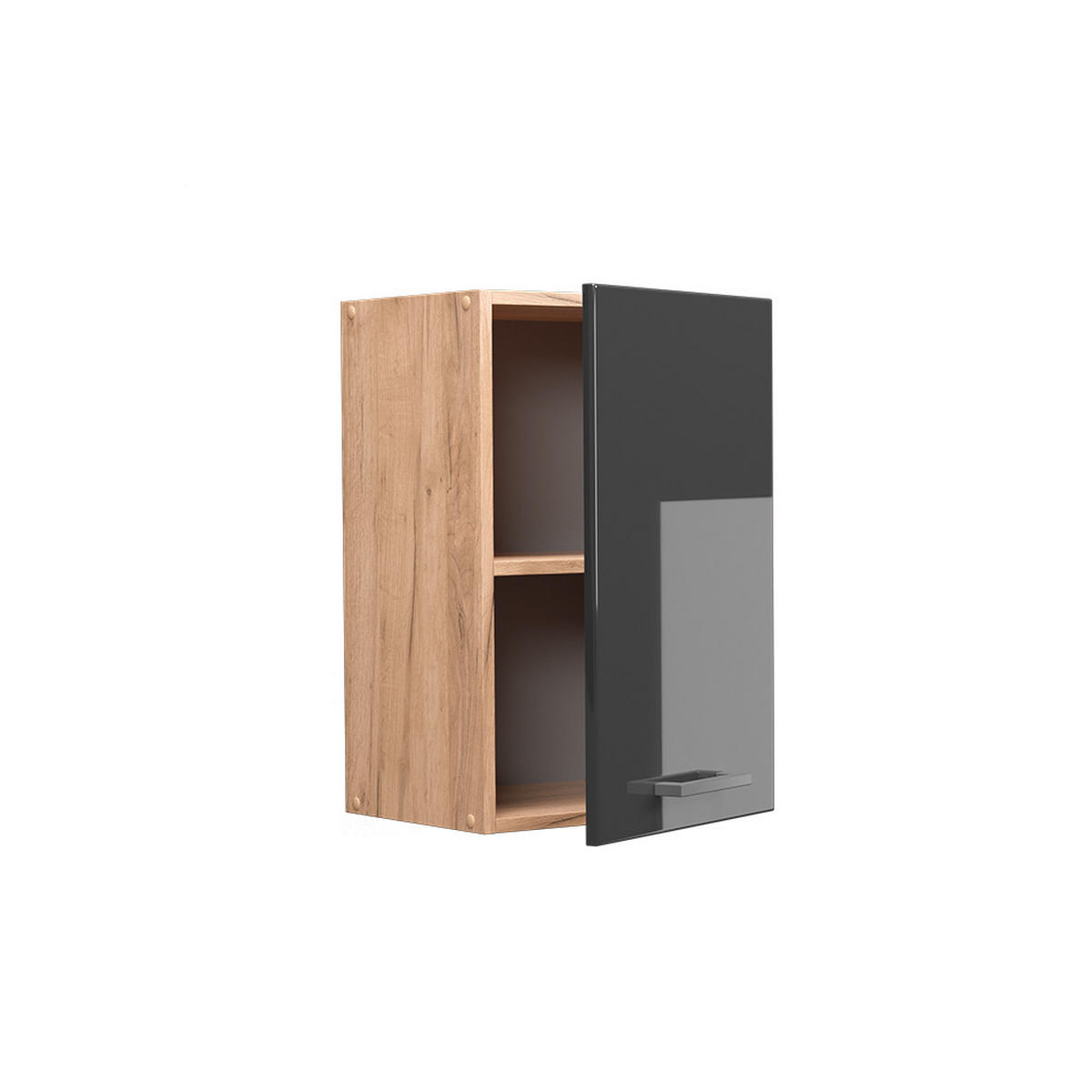 HÄNGESCHRANK R-Line Anthrazit Hochglanz 40 cm - Anthrazit/Eiche Wotan, Holzwerkstoff (40/60/31cm) - Vicco