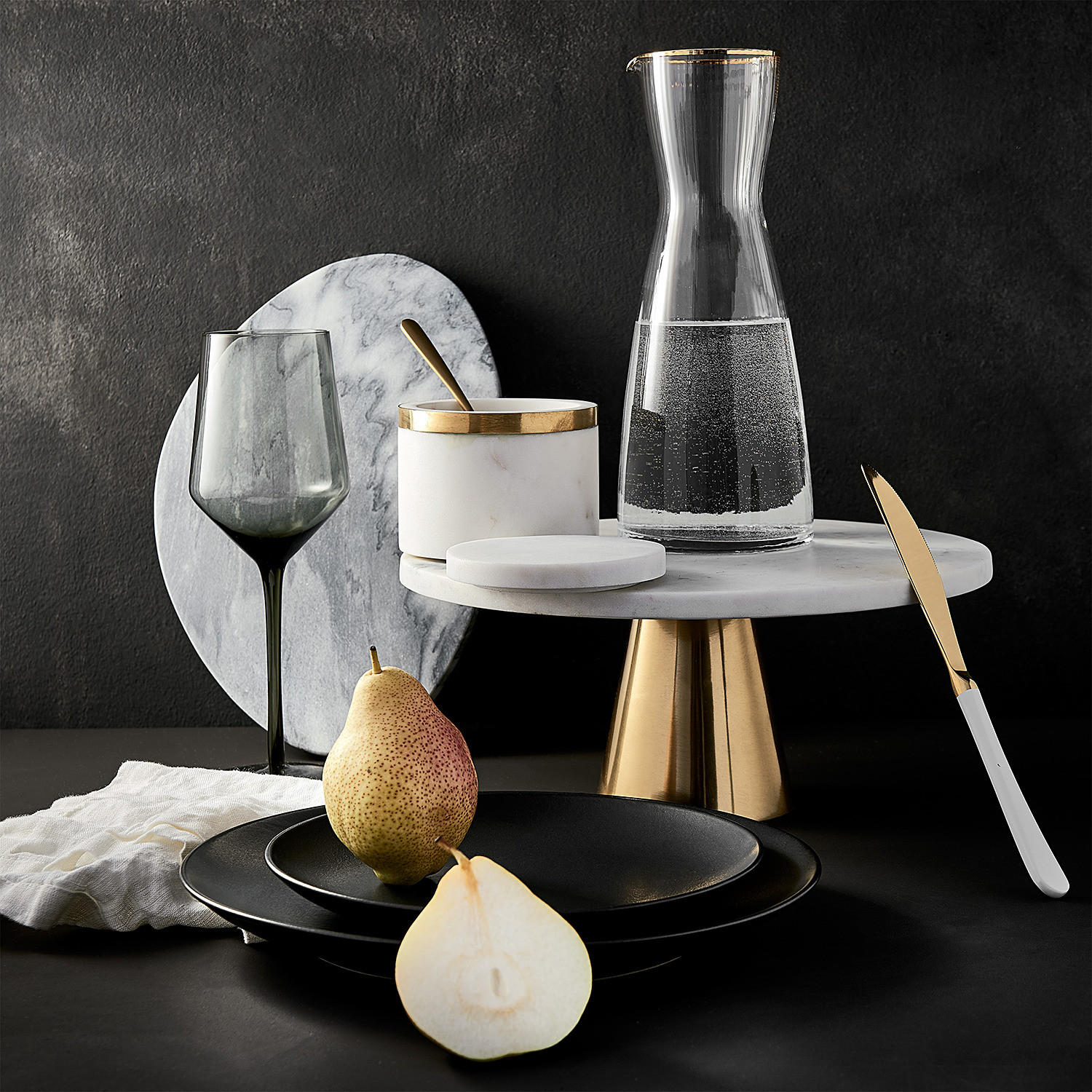 UNTERSETZER (4er Set) Marble - Weiß, Stein (10/10cm) - BUTLERS