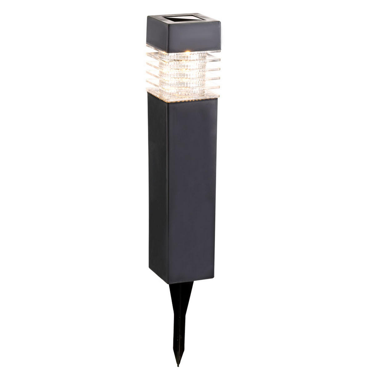LED AUSSENLEUCHTE Anthrazit grau 4er Set - Anthrazit, Kunststoff (5.8/5.8/38.5cm) - Globo Lighting