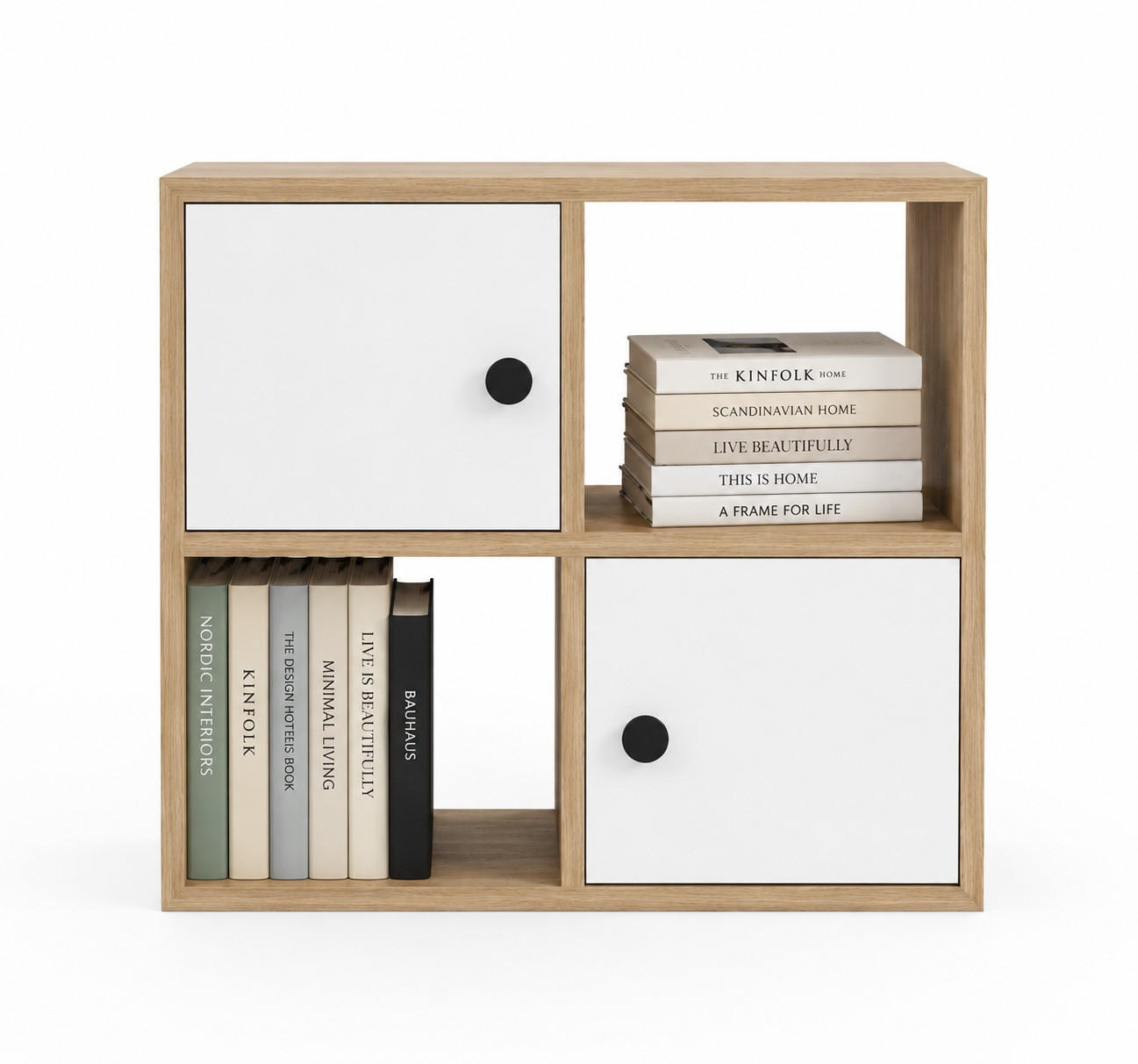 BÜCHERREGAL Tuttle Eiche Weiss - Eichefarben/Weiß, Holzwerkstoff (25/63.2/72cm) - Decorotika