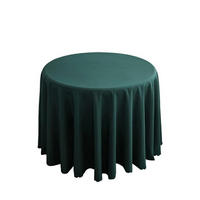 TISCHDECKE Rund Dunkel Grün 240 cm - Olivgrün, Textil (240/240/1.5cm)