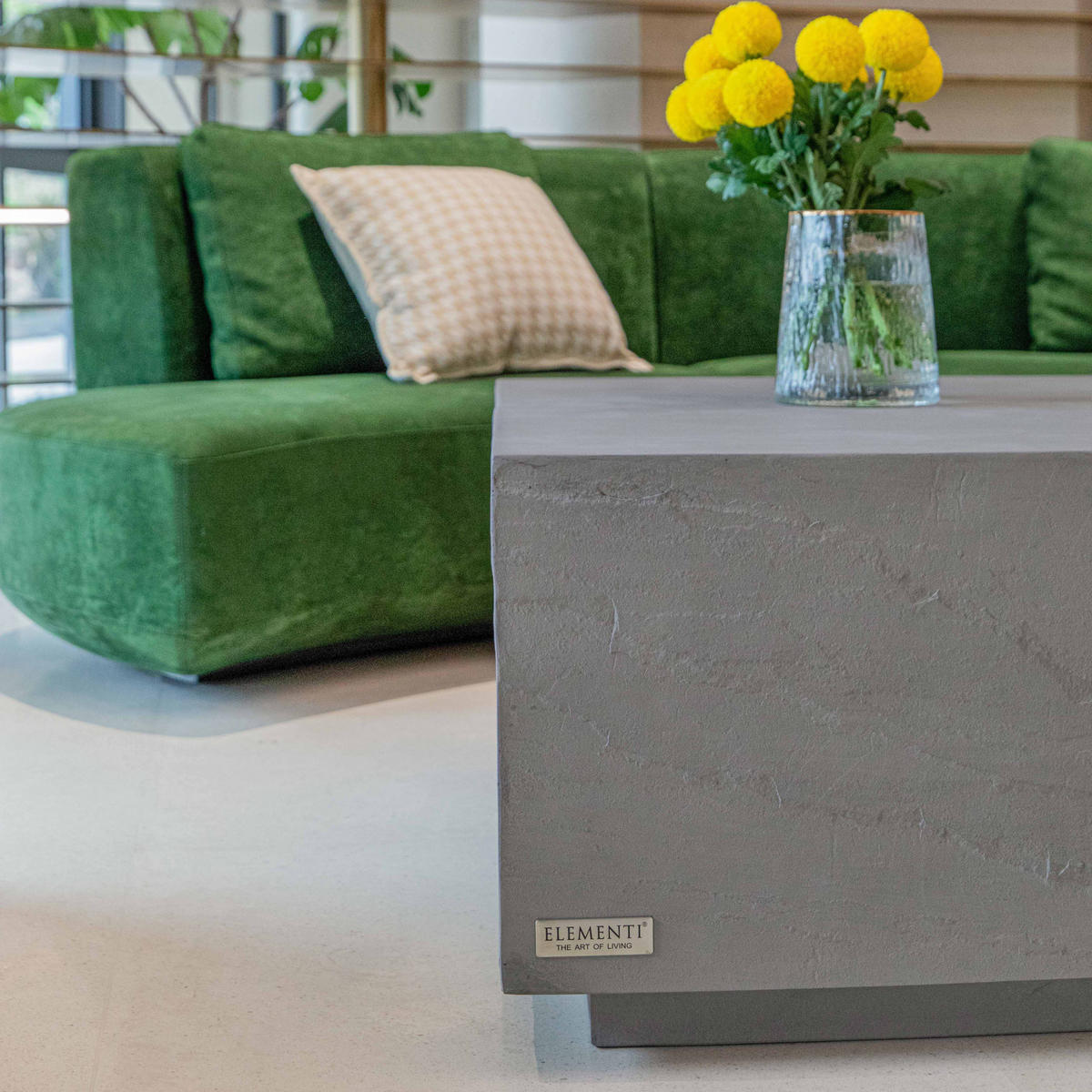 COUCHTISCH COLORADO aus GF-Beton Quadratisch, Wetterbeständig, 86x86x41 cm - Grau, Naturmaterialien (86/86/41cm) - Elementi