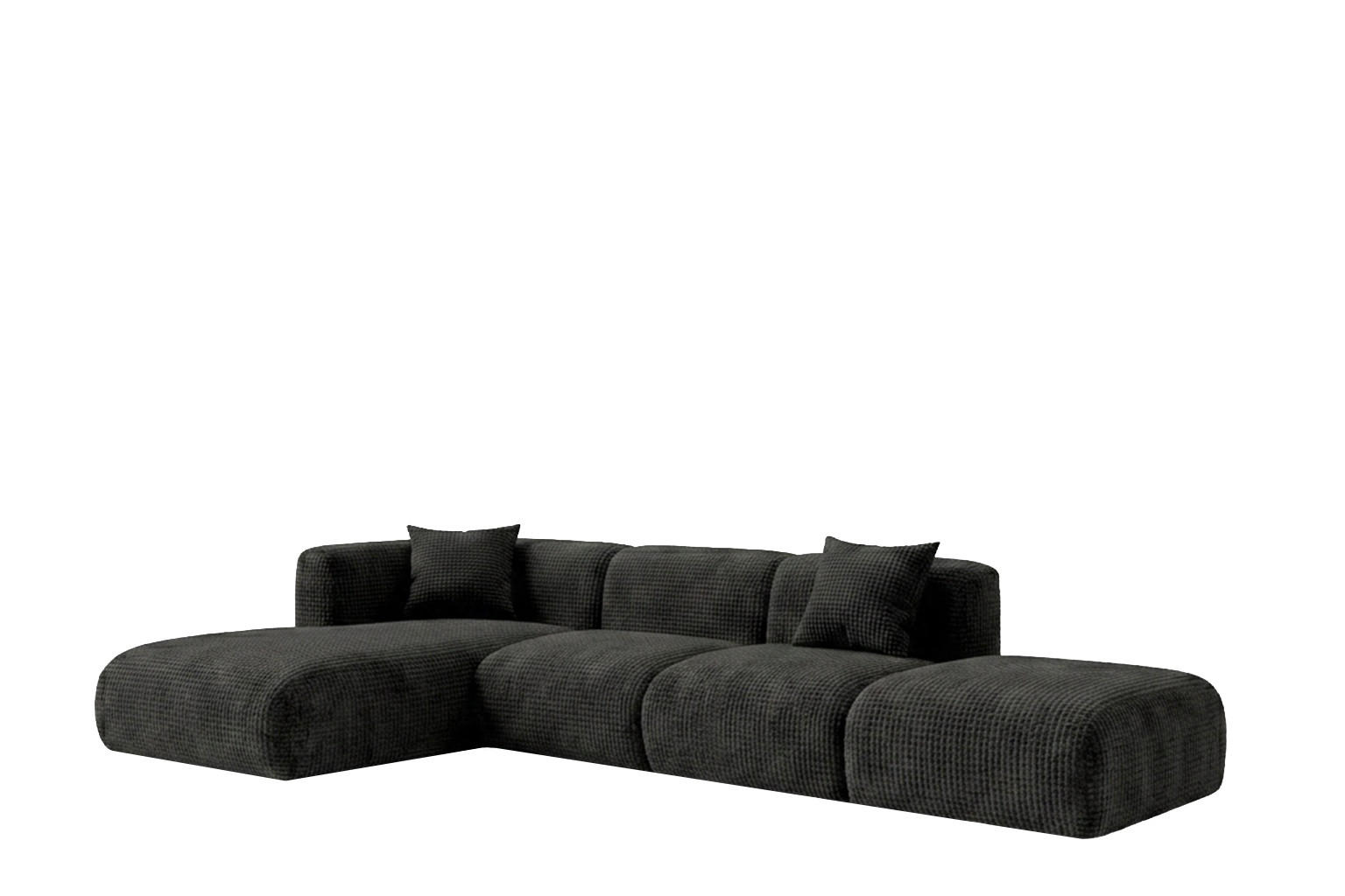 Kaiser Möbel Ecksofa Anthrazit 386x179 cm