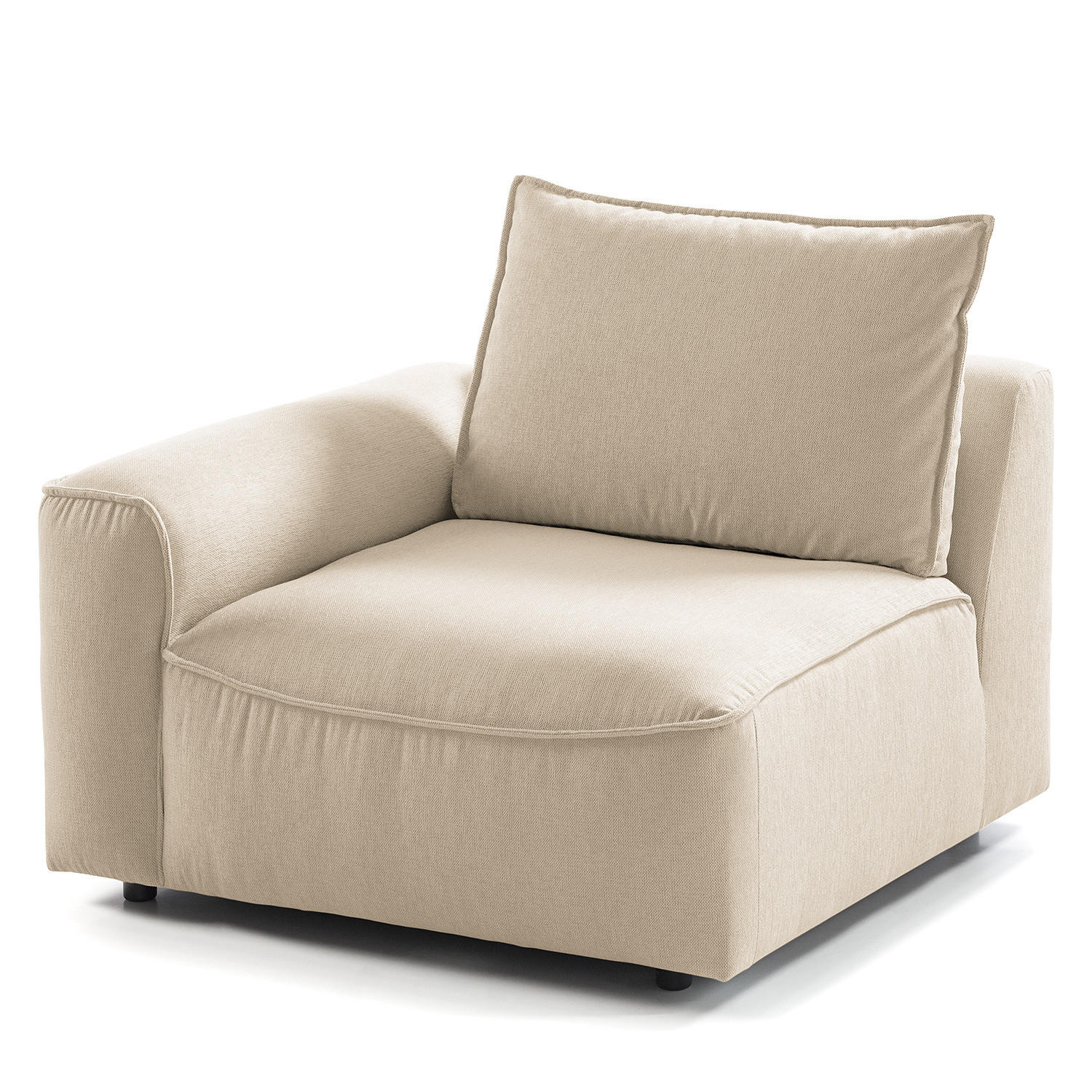 MODULSESSEL - Beige, Holz/Textil (104/82/99cm) - home24