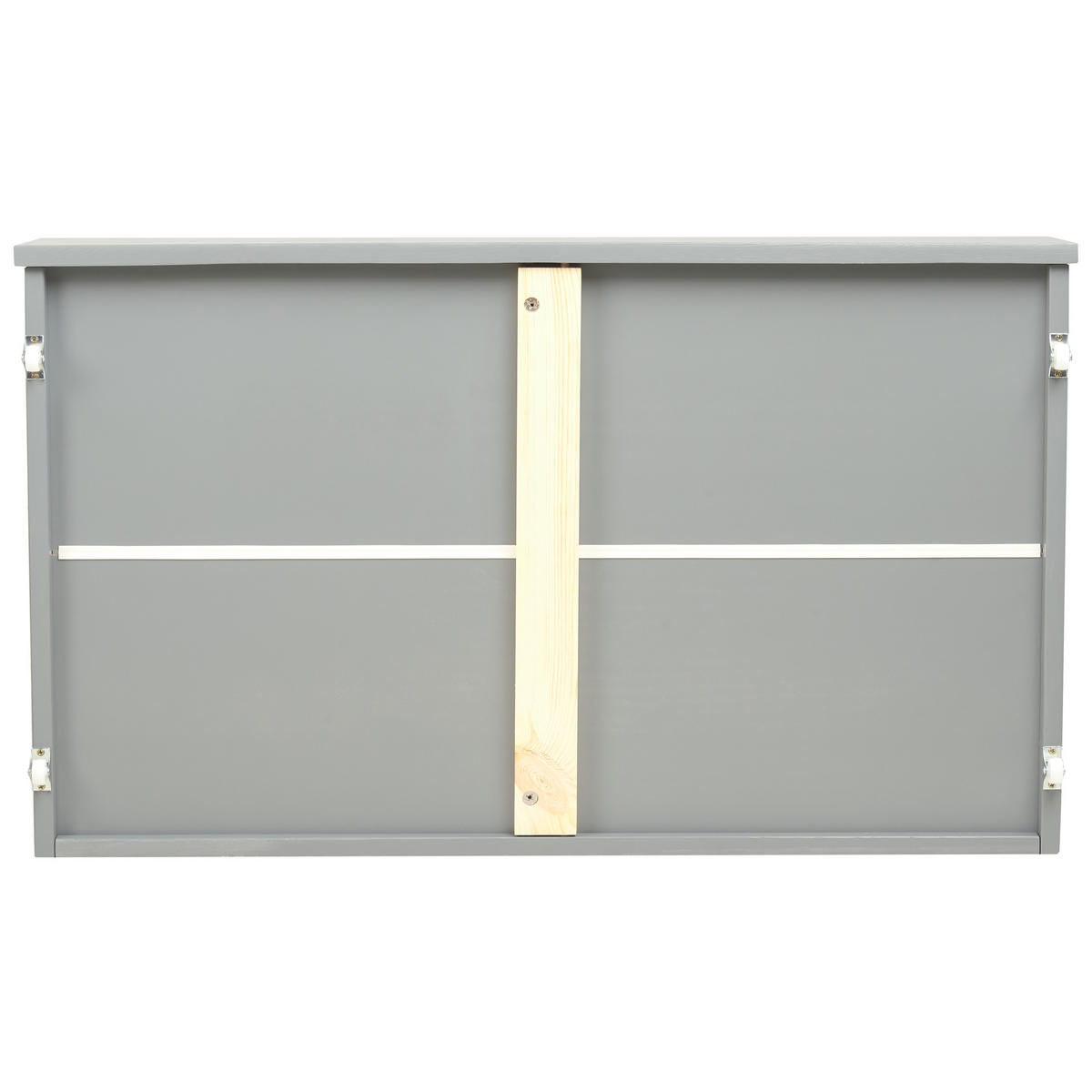 BETTSCHUBLADE 2er set Grau Rumilly - Grau, Holz - Beliani