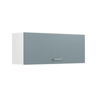 HÄNGESCHRANK R-Line, Blau-Grau/Weiß, 100 cm Flach - Blaugrau/Weiß, Holzwerkstoff (100/40/31cm) - Vicco