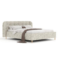 POLSTERBETT Nuno Beige 140/200 cm im Chenille-Stoff - Beige/Naturfarben, Holz/Holzwerkstoff (140/200cm) - Maison de Reve
