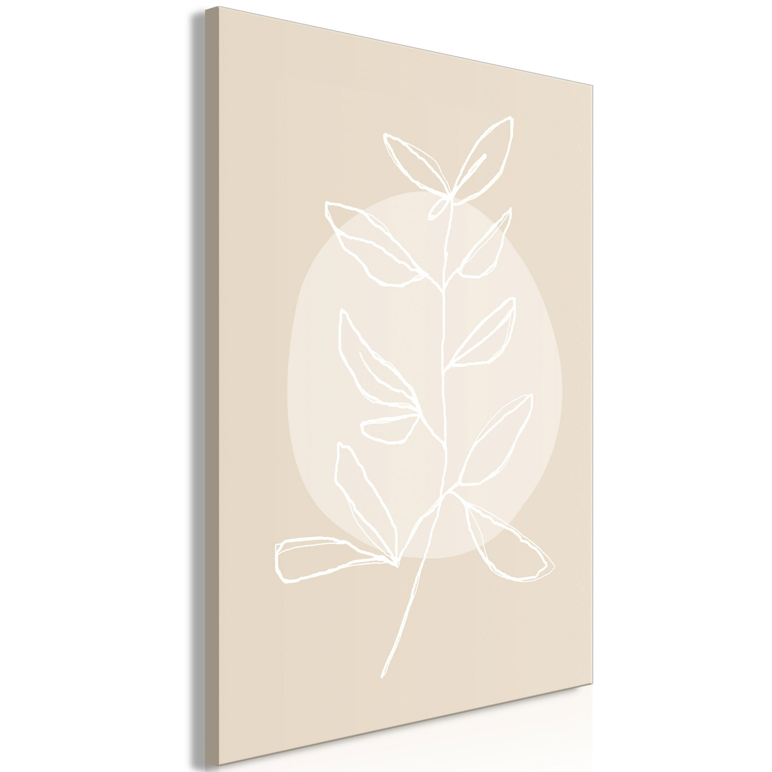 KUNSTDRUCK Beige 40/60 cm - Beige/Weiß, Textil (40/60cm) - KUNSTLOFT