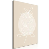 KUNSTDRUCK Beige 40/60 cm - Beige/Weiß, Textil (40/60cm) - KUNSTLOFT