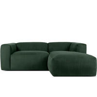 ECKMODULSOFA-RECHTS BUFFO 3/4 Sitzer mit extrem weicher Sitzfläche, Kordstoff, dunkelgrün - Dunkelgrün, Textil (237/180cm) - KONSIMO®