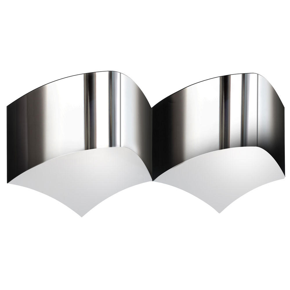 LED WANDLEUCHTE CARRE Chrom Silber - Silberfarben, Metall (11/18.5/45cm) - Wofi