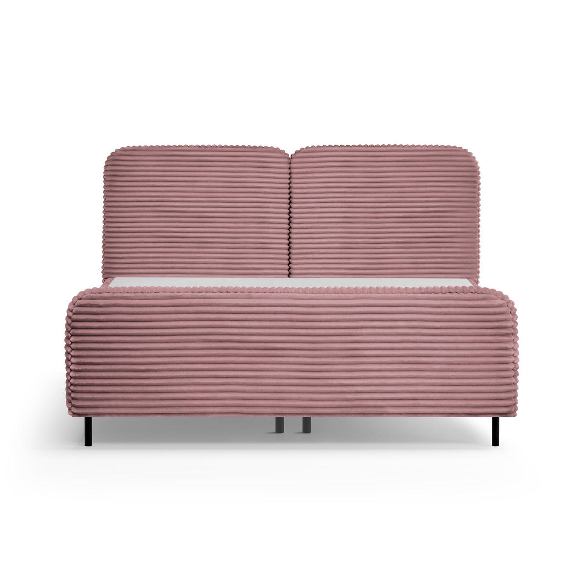 POLSTERBETT Lea mit Bettkasten, 140x200, Rosa - Schwarz/Rosa, Textil (140/200cm) - Beautysofa