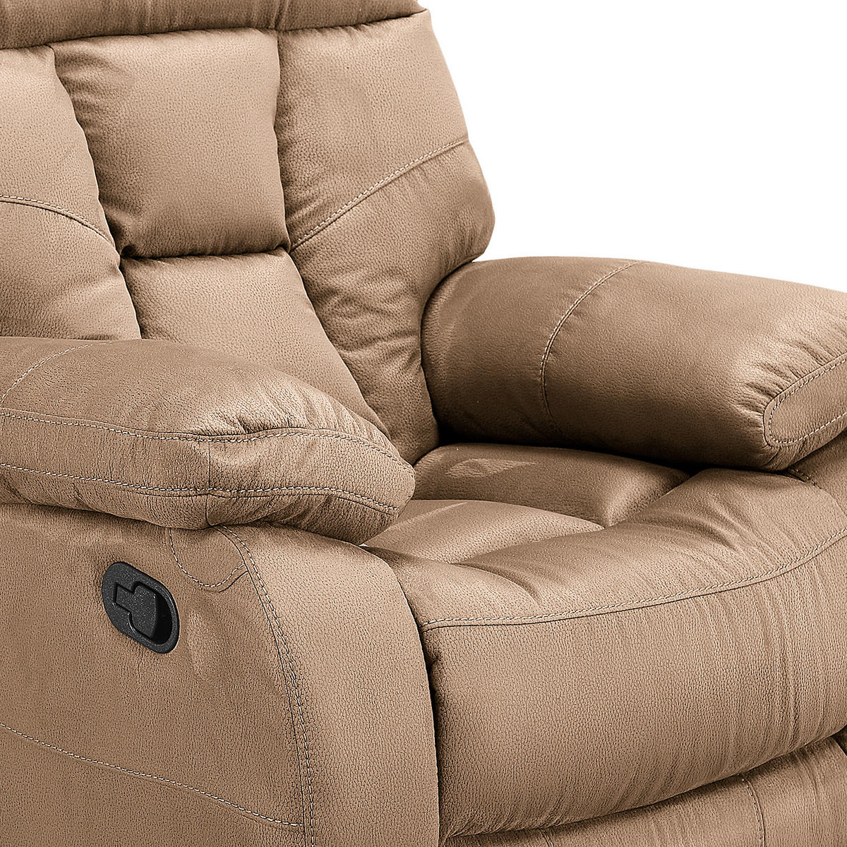 FERNSEHSESSEL - manuell Verstellbar - Schwarz/Braun, Kunststoff/Textil (99/110/103cm) - home24