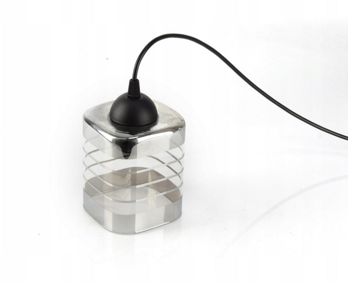 PENDELLEUCHTE TRAGLAS - Transparent/Schwarz, Glas/Metall (25/25/80cm) - kiki design