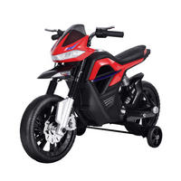 ELEKTRO-MOTORRAD DE-12979 mit Stützrädern Rot - Rot, Kunststoff (105/52/62cm) - ComfortXL