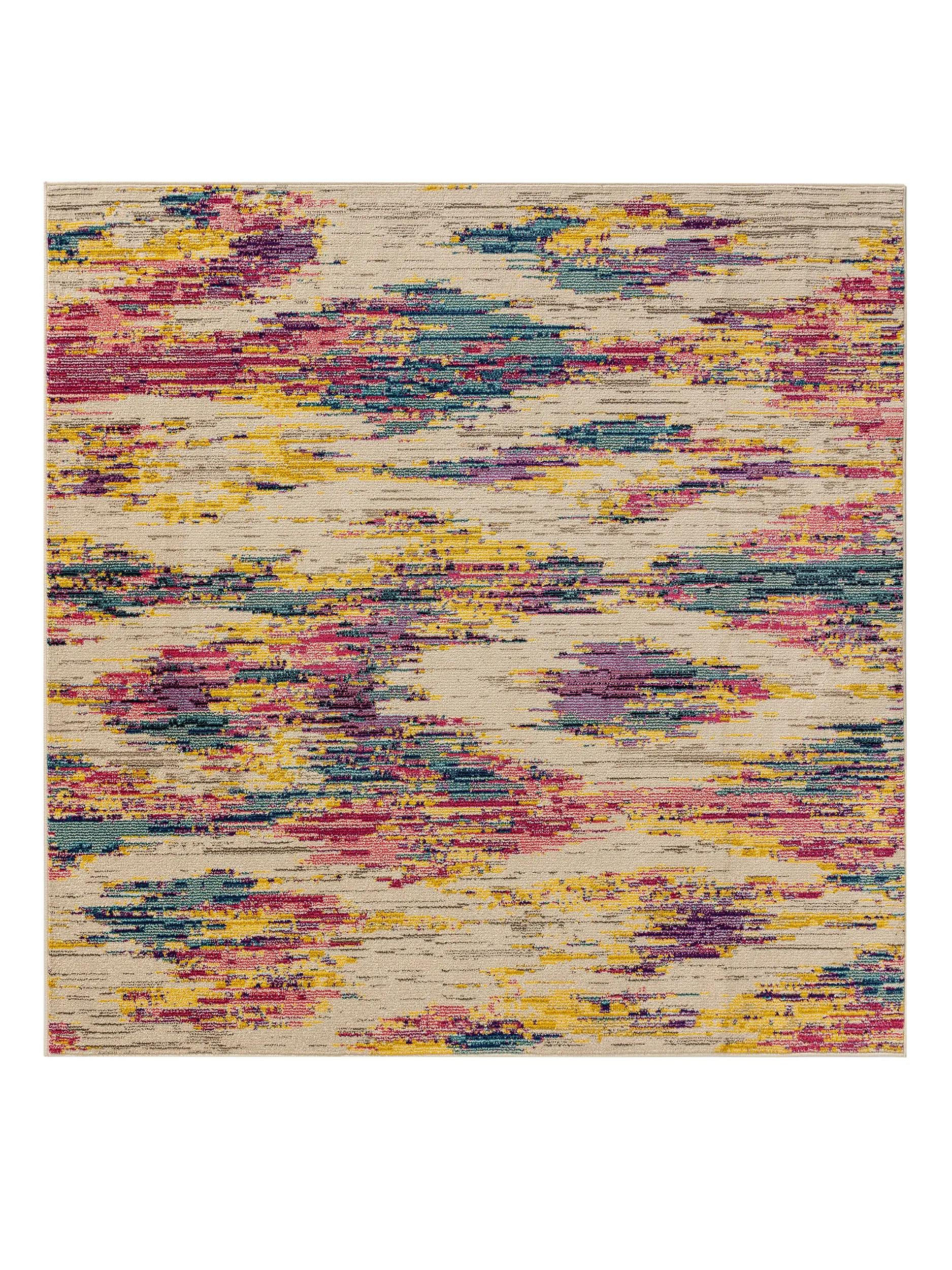 TEPPICH Casa Multicolor 200/200 cm - Multicolor, Naturmaterialien/Textil (200/200cm) - benuta