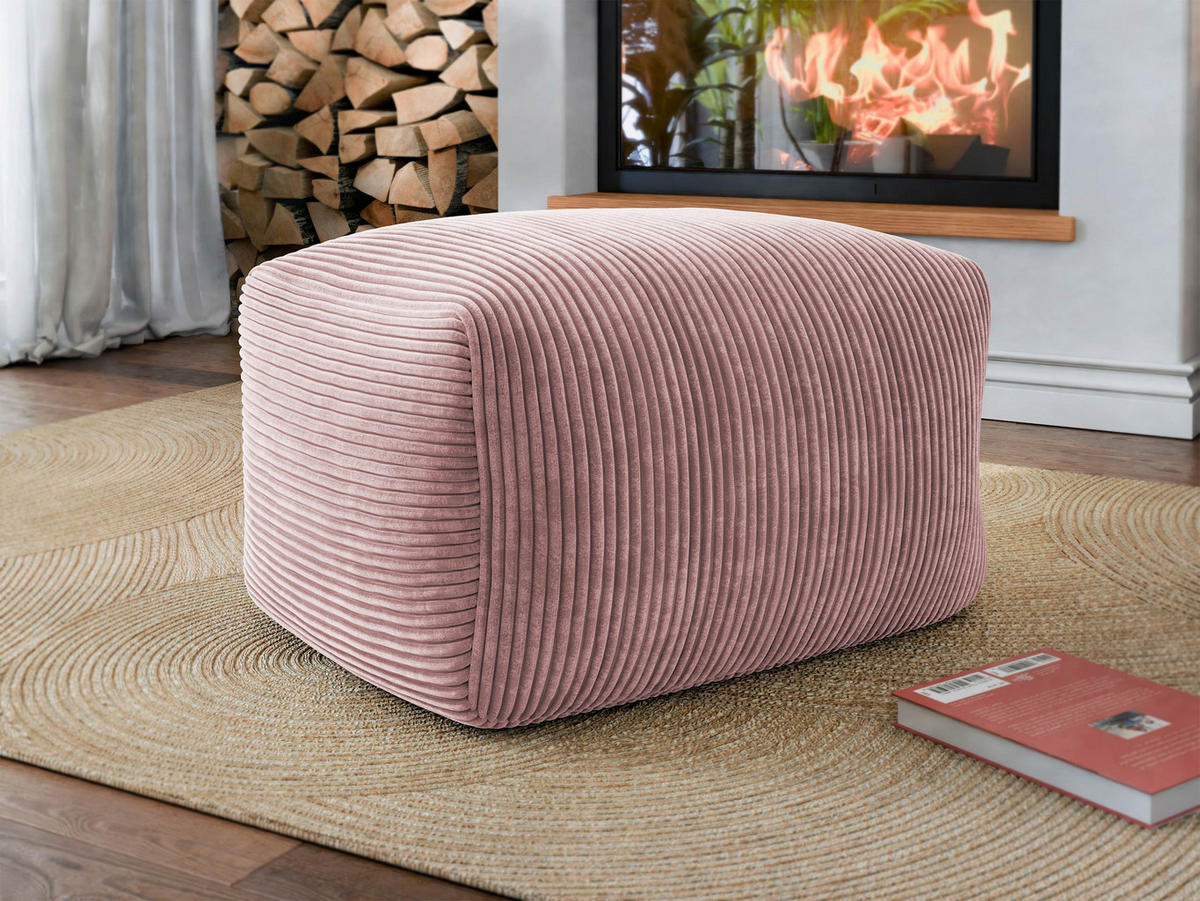 SITZSACK Easy Cord - Rosa, Textil (60/40/70cm) - MIRJAN24
