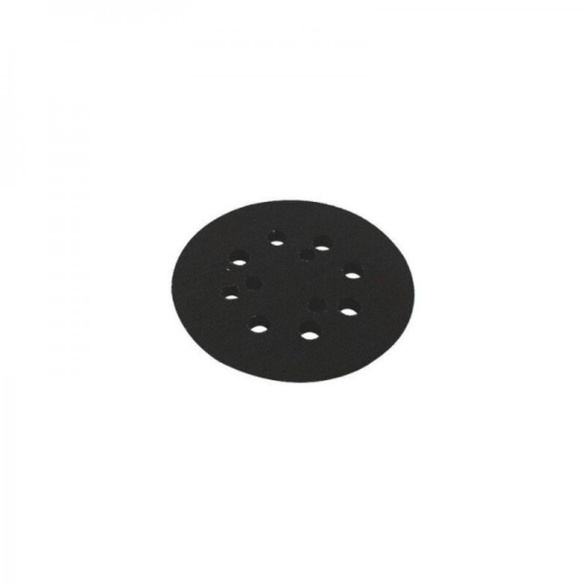 POLIERPAD – mit selbstklebender Rückseite, 125 mm, 8+3 kurze Haken - Schwarz, Kunststoff (12.5/12.5/1cm) - DCA