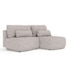 ECKSOFA MIT SCHLAFFUNKTION Batu Hellbraun Webstoff - Hellbraun/Schwarz, Holz/Holzwerkstoff (223/158cm) - Maison de Reve