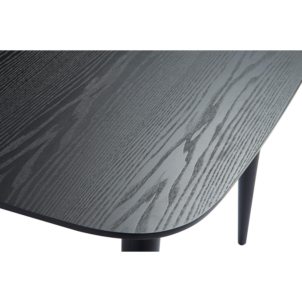 ESSTISCH Ausziehbar Schwarz L90-130 NORDECO - Schwarz, Holz (90/90/75cm) - Miliboo