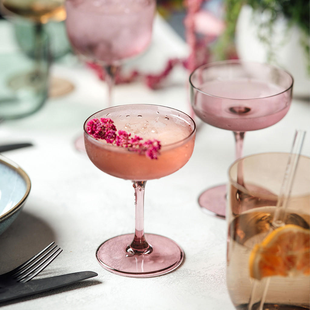 SEKTSCHALEN / DESSERTSCHALEN Like Glass Grape 100 ml 2er Set - Pink, Glas (0.1L) - like.Villeroy & Boch