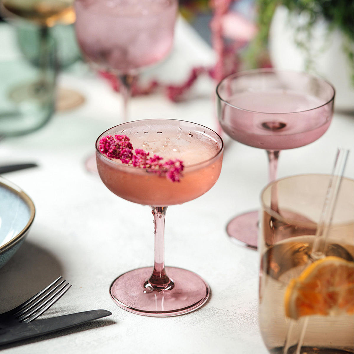 WEIN- UND SEKTGLÄSER Like Glass Grape 4er Set - Pink, Glas - like.Villeroy & Boch