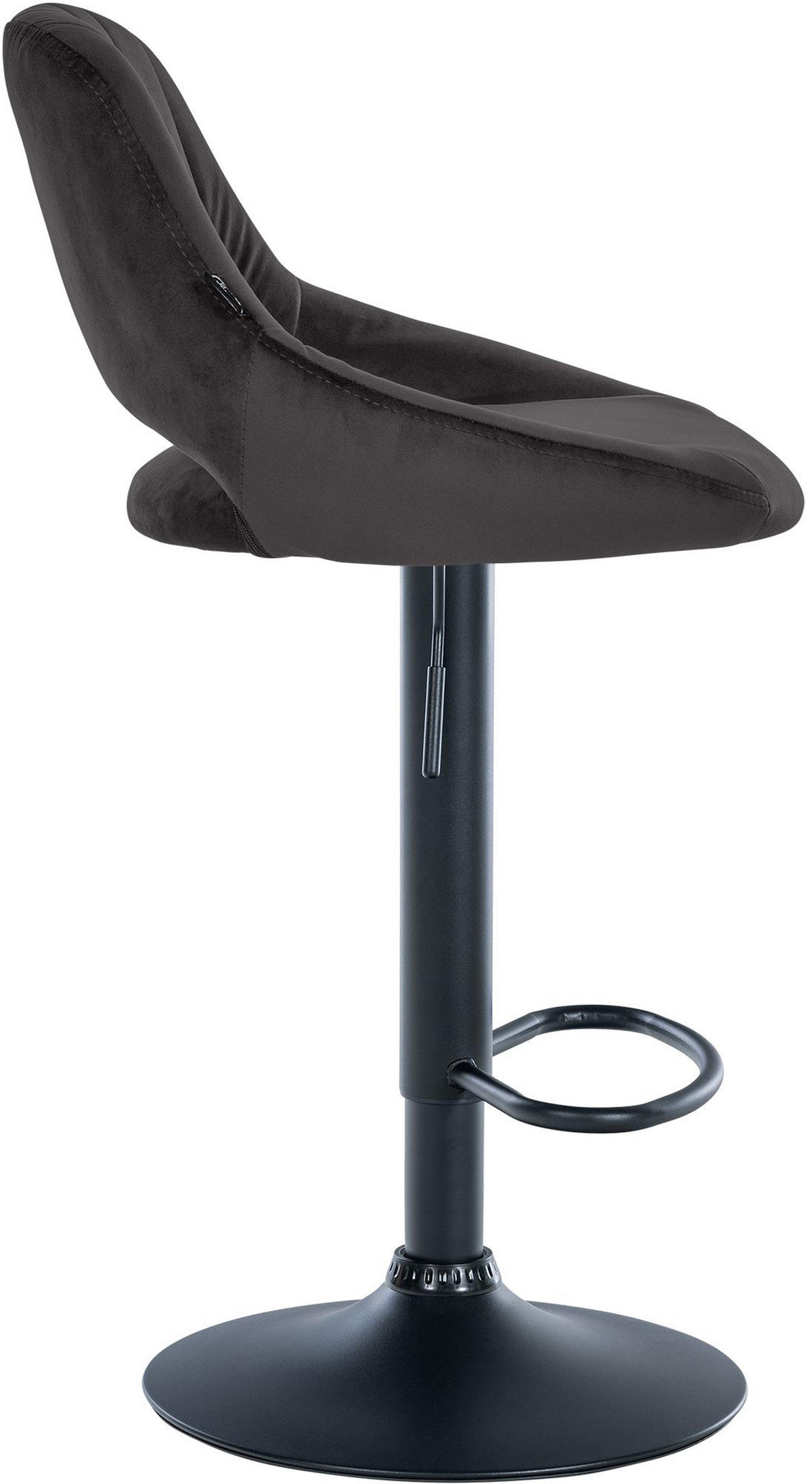 BARHOCKER 2er Set Milos Samt B schwarz - Schwarz, Textil/Metall (47/106/48cm) - TPFLiving