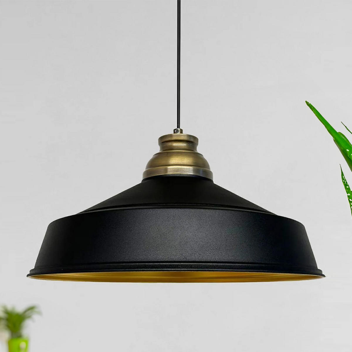 PENDELLEUCHTE Noir - Schwarz, Metall (40/40/21cm) - Bamyum